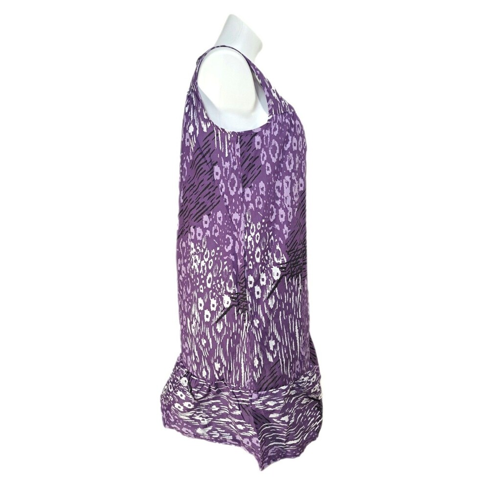 Anthony Richards VTG Purple Printblock Mumu Patio Dress Midi Women's Size XL - Picture 3 of 8